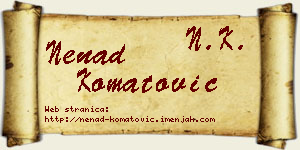 Nenad Komatović vizit kartica